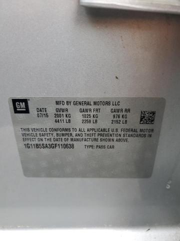 1G11B5SA3GF110638 Chevrolet Malibu Limited Ls
