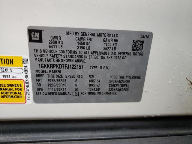 1GKKRPKD7FJ122157 GMC ACADIA SLE