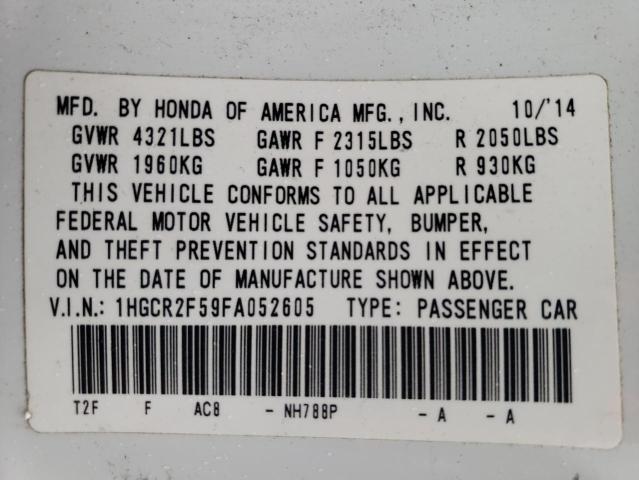 1HGCR2F59FA052605 Honda Accord Sport