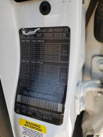 SALFR2BG8EH400511 Land Rover LR2 HSE