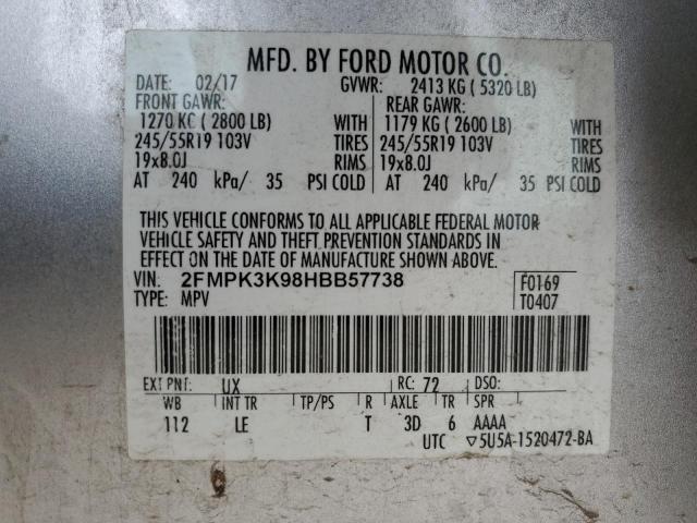 2FMPK3K98HBB57738 Ford Edge Titanium