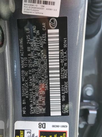 58ADZ1B11MU090247 Lexus Es 350 Base