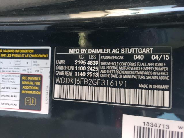 WDDKJ6FB2GF316191 Mercedes-Benz E 400