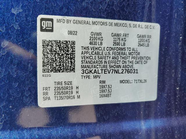3GKALTEV7NL276031 GMC Terrain Sle