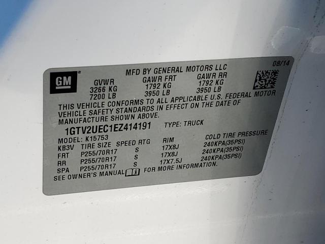 1GTV2UEC1EZ414191 GMC Sierra K1500 Sle