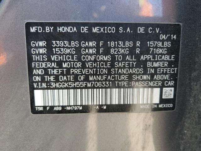 3HGGK5H55FM706331 Honda FIT LX