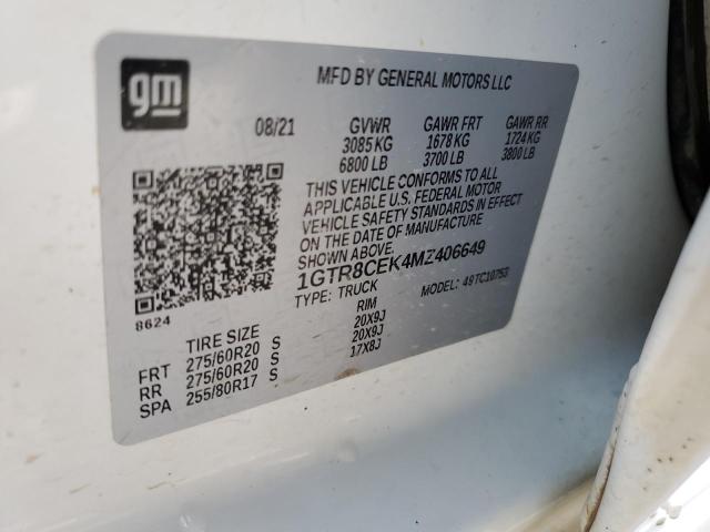 1GTR8CEK4MZ406649 GMC Sierra C1500 Elevation