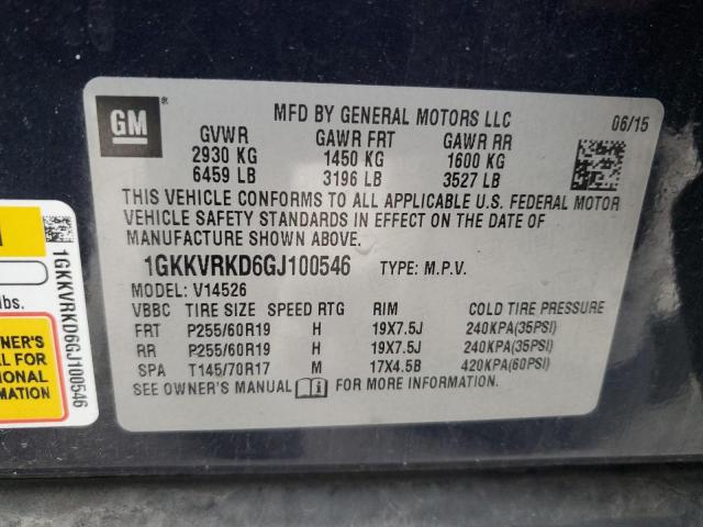 1GKKVRKD6GJ100546 GMC Acadia Slt-1