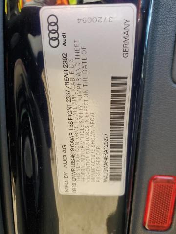 WAUGMAF45KA120227 Audi A4 PREMIUM
