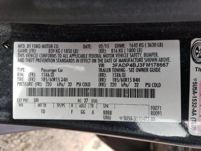 3FADP4BJ3FM178667 Ford FIESTA SE
