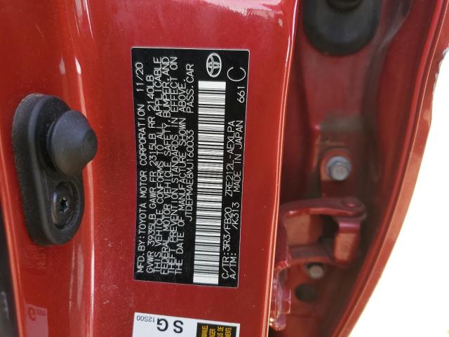 JTDEPMAE8MJ160033 Toyota COROLLA LE
