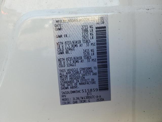 5N1DL0MM3HC515859 Infiniti QX60