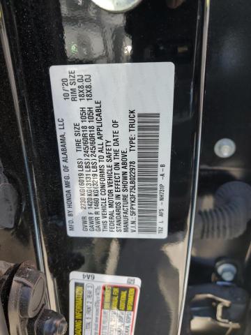 5FPYK3F75LB022978 Honda Ridgeline Rtl