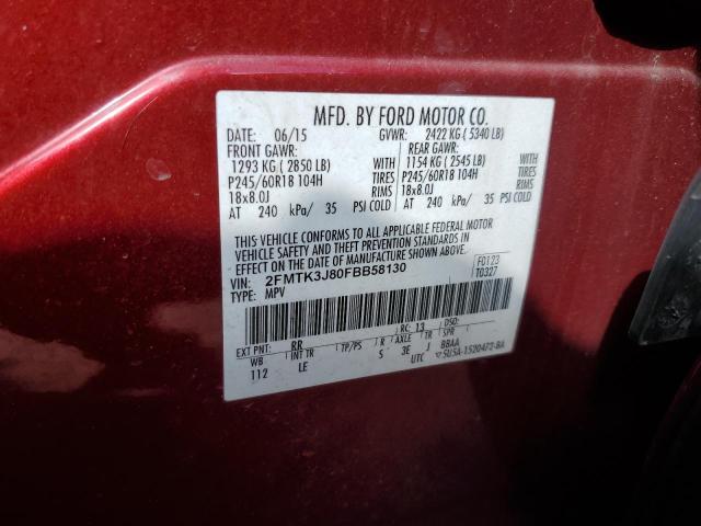2FMTK3J80FBB58130 Ford EDGE SEL