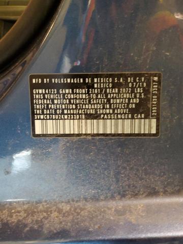 3VWCB7BU2KM233018 Volkswagen JETTA S