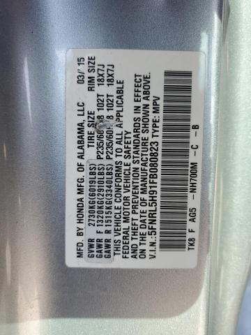 5FNRL5H91FB080823 Honda Odyssey Touring