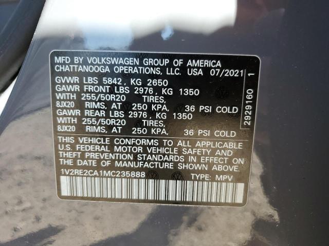 1V2RE2CA1MC235888 Volkswagen Atlas Cross Sport Se