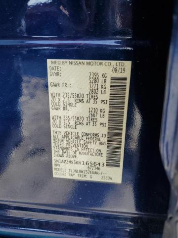 5N1AZ2MS5KN165643 Nissan MURANO S