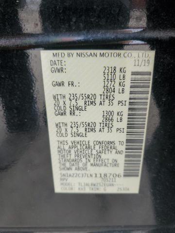 5N1AZ2CJ7LN118706 Nissan MURANO SL