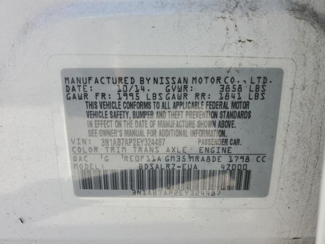 3N1AB7AP2EY324487 Nissan SENTRA S