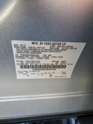 2FMHK6D82HBA09420 Ford Flex Limited