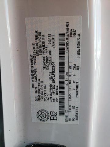1FTEX1EP7LFB22904 Ford F150 Super Cab