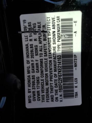19XFC2F67KE214163 Honda Civic Lx