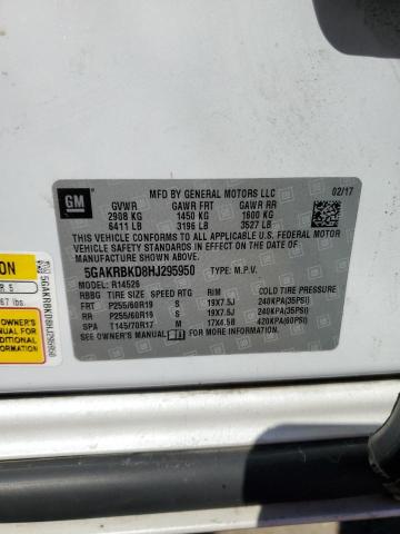 5GAKRBKD8HJ295950 Buick Enclave