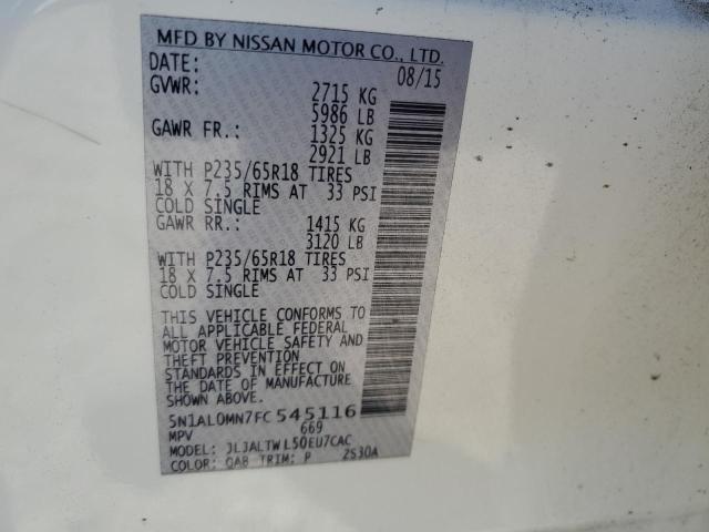 5N1AL0MN7FC545116 Infiniti QX60
