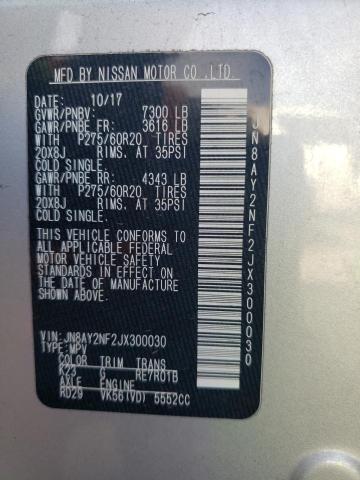 JN8AY2NF2JX300030 Nissan Armada Platinum