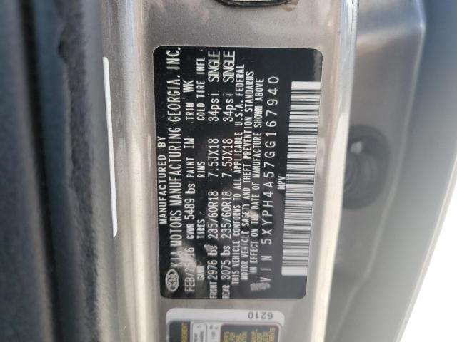 5XYPH4A57GG167940 KIA SORENTO EX