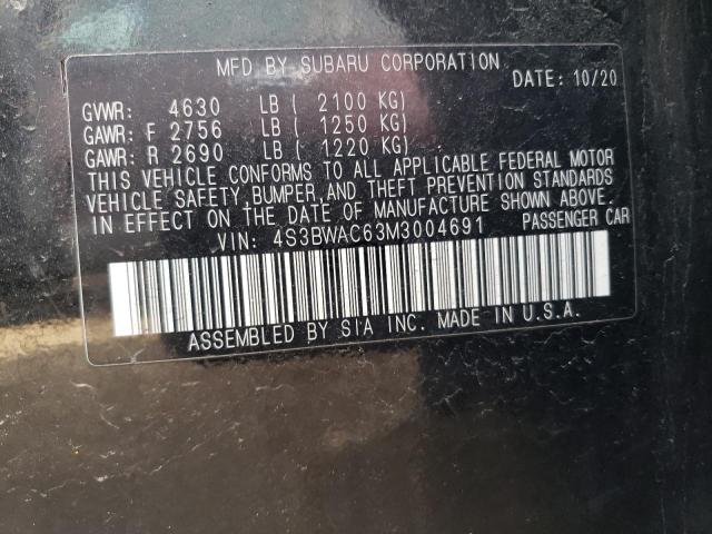 4S3BWAC63M3004691 Subaru Legacy Premium