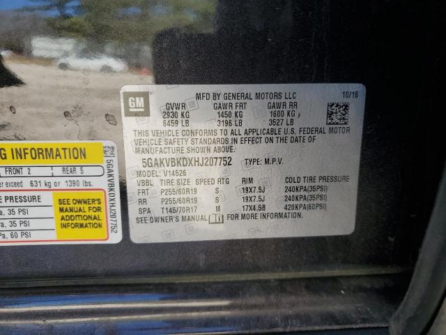 5GAKVBKDXHJ207752 Buick Enclave
