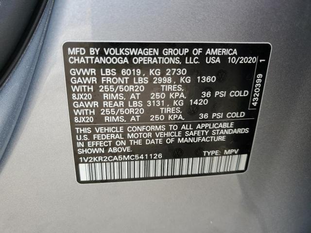 1V2KR2CA5MC541126 Volkswagen ATLAS SE