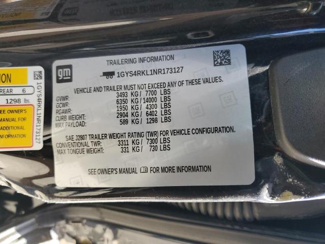 1GYS4RKL1NR173127 Cadillac Escalade Esv Sport Platinum