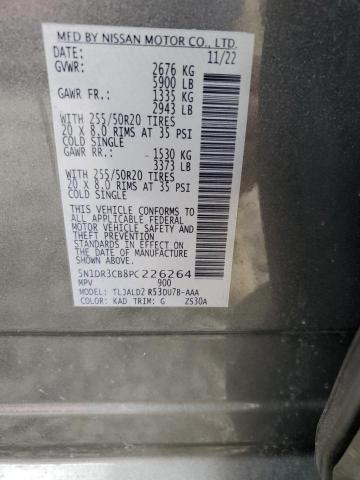 5N1DR3CB8PC226264 Nissan Pathfinder Sl