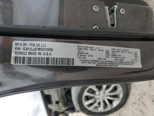 1C4PJLLB7MD214945 Jeep Cherokee Latitude Plus