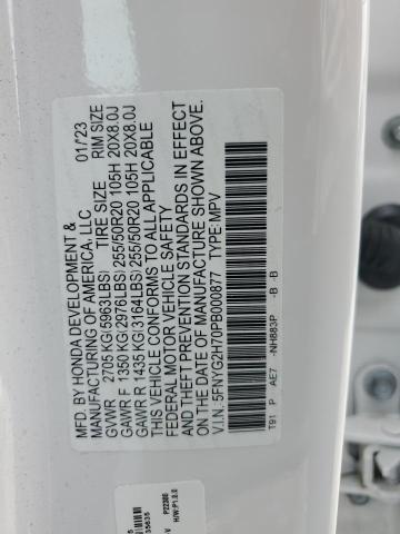 5FNYG2H70PB000877 Honda Pilot Touring