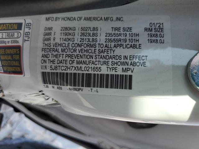 5J8TC2H7XML021655 Acura Rdx Advance