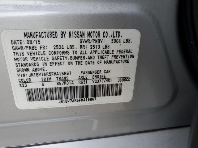 JN1BV7AR5FM415867 Infiniti Q50 BASE