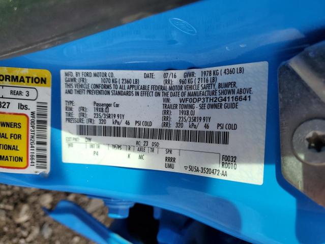 WF0DP3TH2G4116641 Ford FOCUS RS