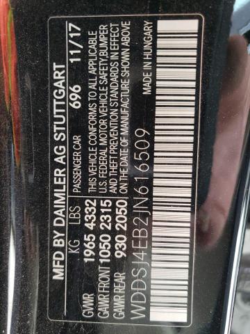 WDDSJ4EB2JN616509 Mercedes-Benz CLA 250