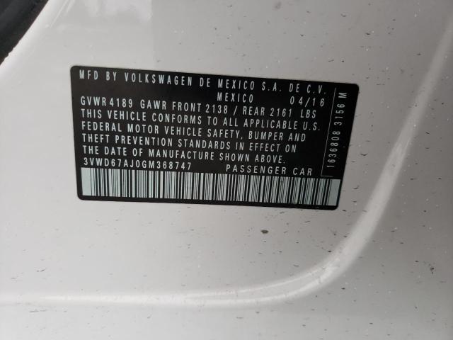 3VWD67AJ0GM368747 Volkswagen JETTA SE