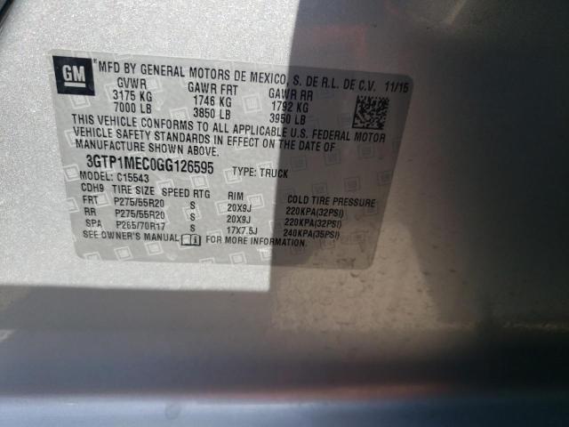 3GTP1MEC0GG126595 GMC Sierra C1500 Sle