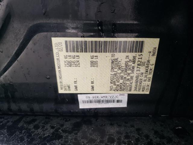 1N4AA6DV8LC378215 Nissan MAXIMA SL