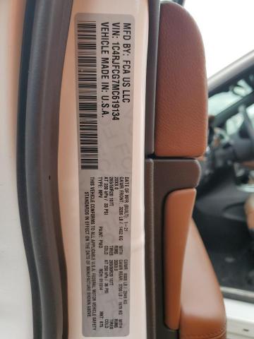 1C4RJFCG7MC619134 Jeep Grand Cherokee Overland