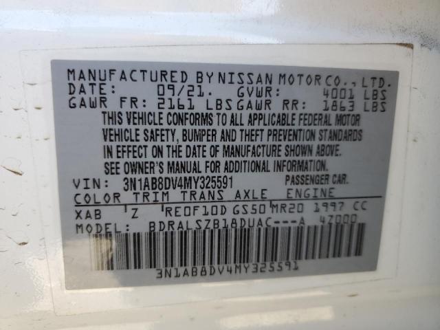 3N1AB8DV4MY325591 Nissan SENTRA SR