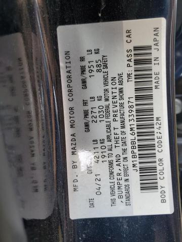 JM1BPBBL6M1339871 Mazda 3 SELECT