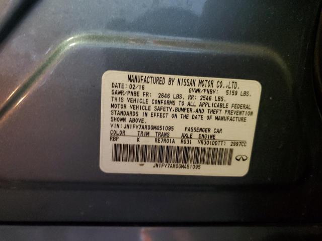 JN1FV7AR0GM451095 Infiniti Q50 Red Sport 400