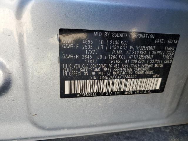 4S4BSAFC4K3240952 Subaru Outback 2.5i Premium